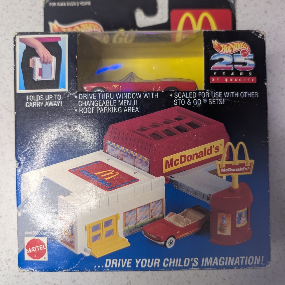 Mattel McDonald's Drive-Thru Playset with Red Car
